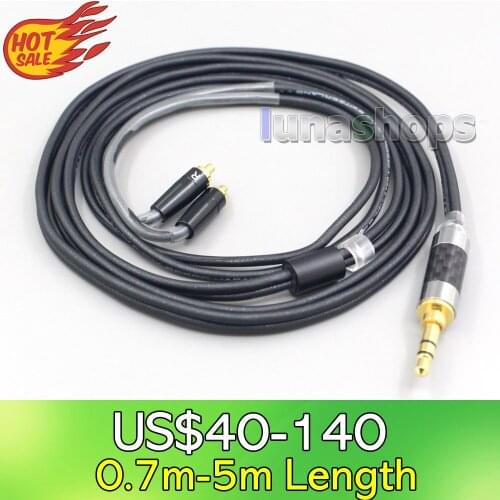 LN007109 2.5mm 4.4mm 3.5mm XLR Black 99% Pure PCOCC Earphone Cable For Shure se535 se846 Se425 Se315 Se215 MMCX