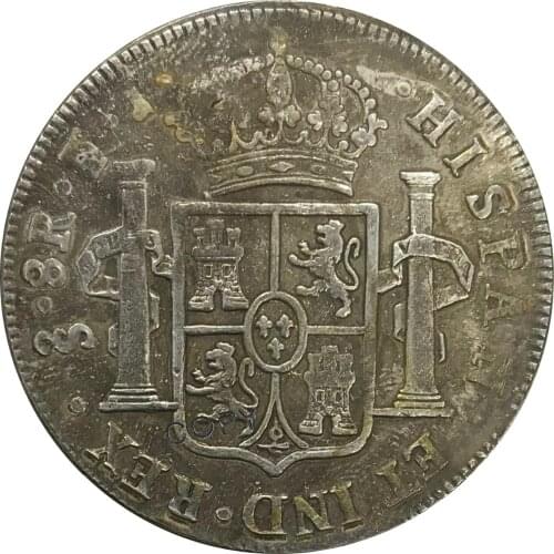 Mexico 1813 Coin Chile 8 Reales Cupronickel Plated Silver Metal Souvenir Gift Collectible Coins