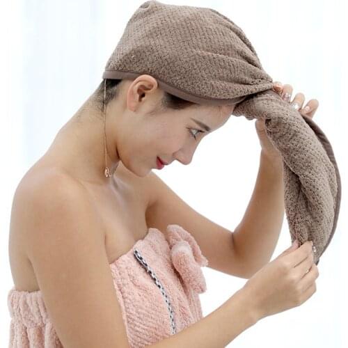 Magic Microfiber Hair Fast Drying Dryer Towel Bath Wrap Hat Quick Cap Turban Dry