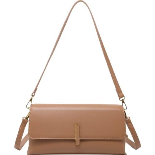 Fashion Under-arm Womens Bag 2021 New Pu Leather Baguette Bags for Women Solid Color Female Shoulder Shopping Bag