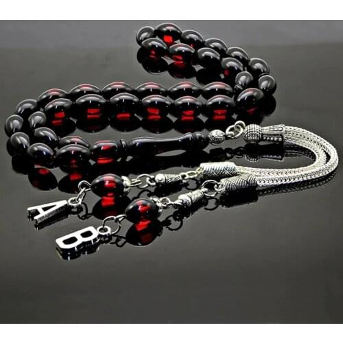 Red Vernier Powder Amber Personalized Letter Rosary Gift Items Sets Jewelry Accessories Hot Sale Free Shipping