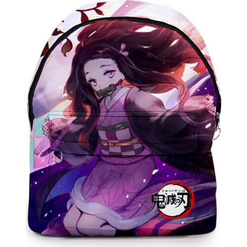 Hot Demon Slayer Backpack 3D Kimetsu No Yaiba Cosplay Students School Bags Waterproof Backpacks Demon Slayer Cosplay pupil Bags