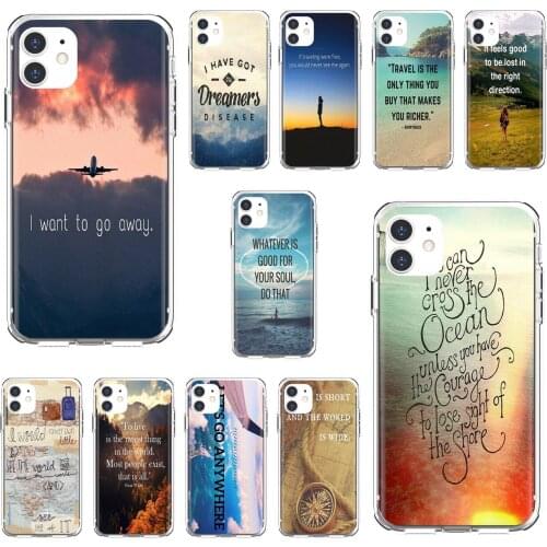 TPU Silicone Case For Xiaomi mi Redmi Note 3 4 4X 5 6 7 8 8t 9 9s 9t 10 pro lite Anywhere-best-adventure-travel