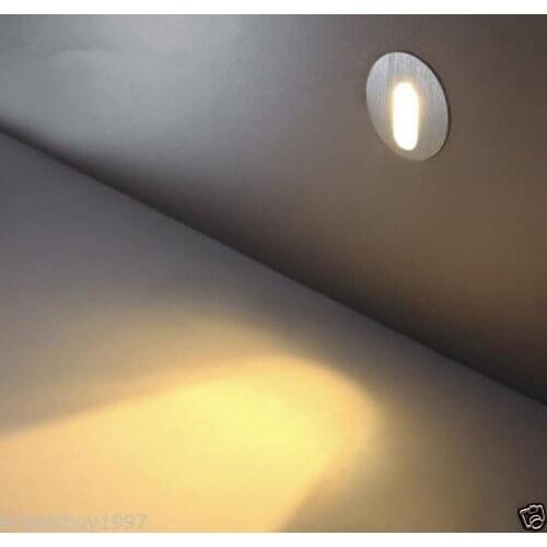 Modern 1W / 3W LED Wall Lamp Circular Spot Recessed Corner Wall Stairway Path Luminaire AC85-265V