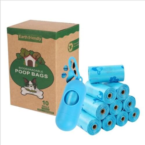 Dog poop bag blue Cat Waste Pick Up Clean Bag a Roll of 15 Bags Hottest Sales