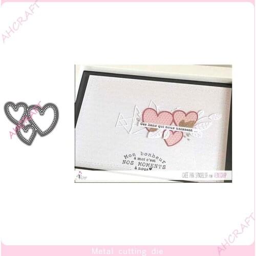Three pieces of Love Metal Cutting Dies for DIY Scrapbooking Photo Album Decorative Embossing PaperCard Crafts Die2021