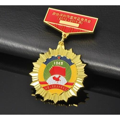 Gold medal custom creative personality zinc alloy paint employee medal custom