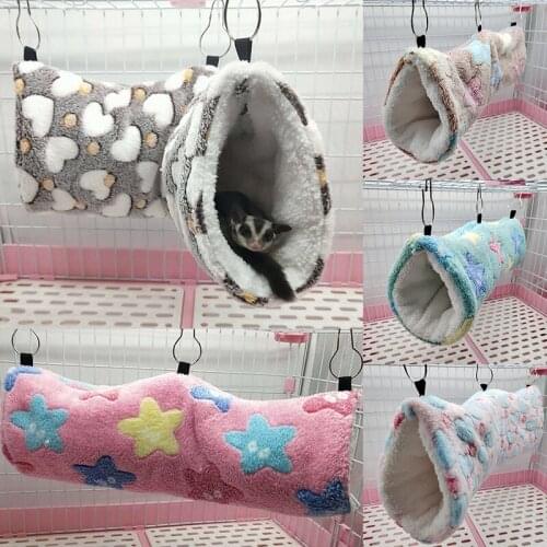 1Pc Heart starfish Hamster Rat Squirrel Hanging Hammock Swing Nest Plush Metal Hanging Design Pet Cage Sleeping Bed Comfortable