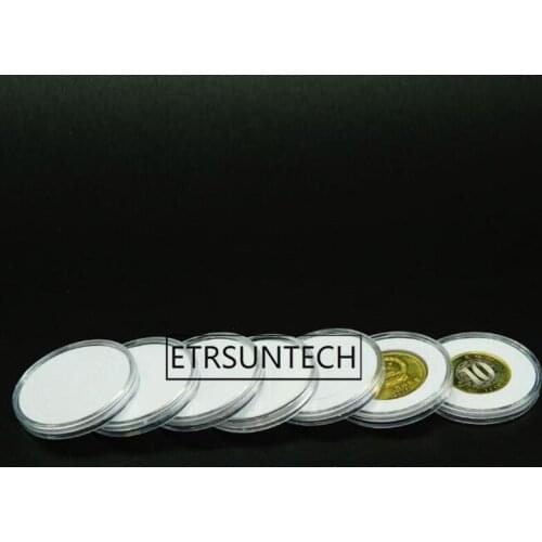 2000pcs 46mm Plastic Coin Holder Capsule Storage Case Collection Display Container Box With Pad 5 Size Rings