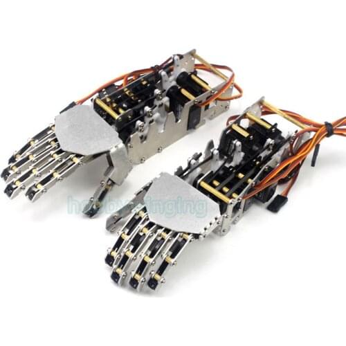 5DOF Robot Humanoid Metal Manipulator Five Fingers Anthropomorphic Left+Right Hand with Servo