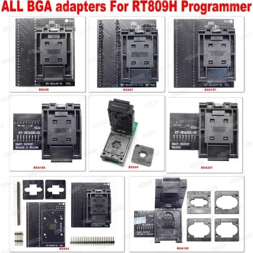 8PCS/Set EMMC BGA adapters For RT809H Pogrammer BGA63/BGA64/BGA48/BGA169/BGA162/BGA221/BGA107