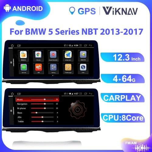 12.3inch Android 10.0 Car Radio DVD Multimedia Player For BMW 5 series NBT 2013-2017 GPS Navigation Car auto Stereo Carplay