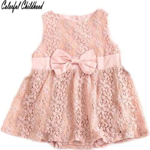 Sleeveless Infant Baby Bodysuit Sweet Girl Floral Laces Newborn Twin Baby onesie Funny Body Children Clothes With Bows tweeling