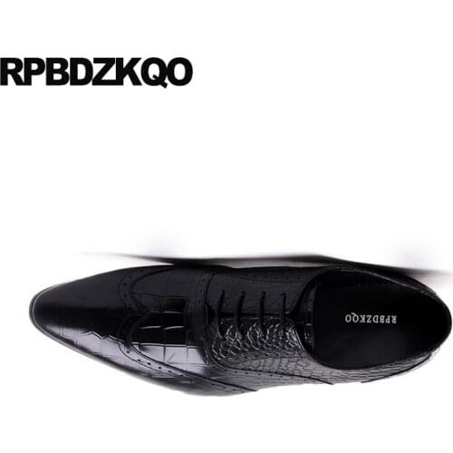 Black Italy Python Leather Snake Skin Office Genuine Men Pointed Toe Dress Shoes Oxfords Snakeskin Italian High Quality European