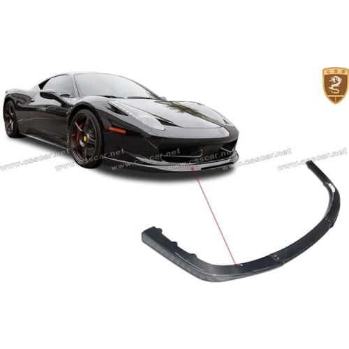 Commas Real Carbon Fiber Front Bumper Front Splitter Chin Lip Body Kit For Ferrari 458 2011 - 2016 V Style
