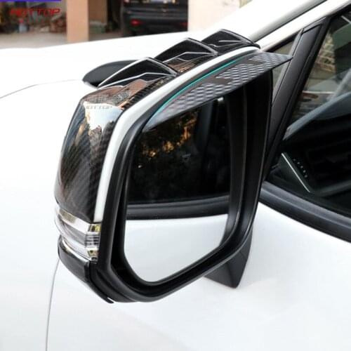 For Toyota RAV4 2019 2020 5th Carbon Fiber Rearview Mirror Side Window Deflector Clear Window Deflectors Cover Window Deflectors