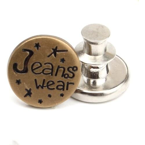 Jeans Button 2021 High-end Fashion Beautiful Retractable Adjustable Removable Nail-free Metal Artifact Big Change Small Waist