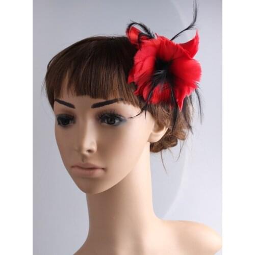 Elegant Feather Fascinator Hair Accessories Good as Party Hats Wedding Hats Brooches Charming multicolor available MYQ099