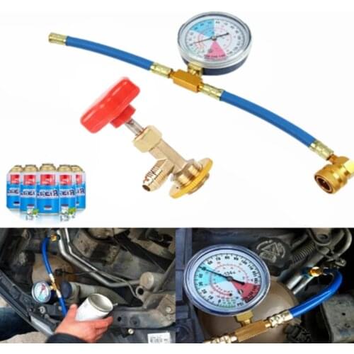 Air Conditioner Tools Freon r134a Air Conditioning Recharge Measuring Hose Gauge r134a Refrigerante Open Valve Charging Pipe