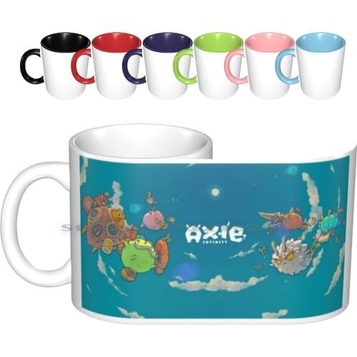 Axie Infinity Ceramic Mugs Coffee Cups Milk Tea Mug Axie Infinity Crpytocurrency Axie Token Discord Axie Pet Game Blockchain