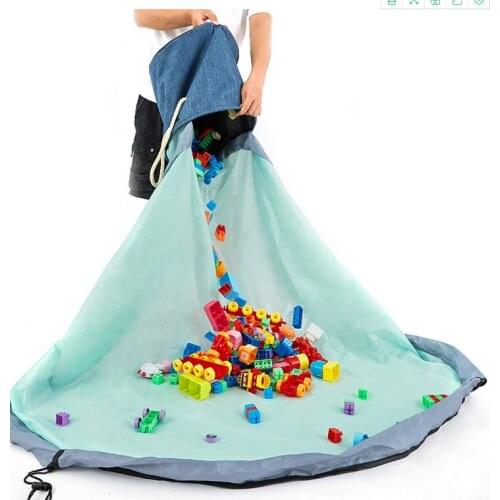 Multifunctional Portable Toys Storage Oversized canvas toy storage bag Quick storage bucket outdoor baby toy cushion bag