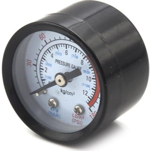 1 X Bar Air Pressure Gauge 9mm/10mm 1/8" BSP Thread 0-180 PSI 0-12 Manometer Double Scale For Air Compressor Iron