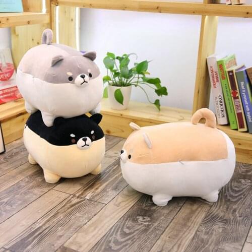 Cute Plush Dog Toy Stuffed Soft Fat Shiba Inu Fluffy Kawaii Animal Dog Pillow Cushion Kids Toys Birthday Christmas Gift