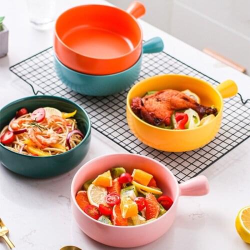 Multi Function Round Bowl Noodles Japanese Snacks Tapas Dishes Ceramic Cookware Nordic Tableware Home Things for the Kitchen