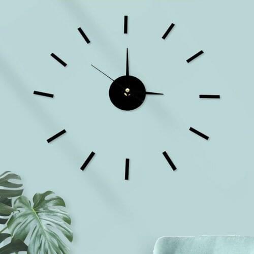 Punch-free Frameless Wall Clock Stickers 39*39cm Acrylic DIY Decoration Silent Simple Clock for Home Livingroom Bedroom