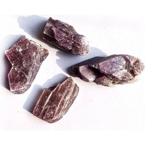 Wholesale cheap natural crystal rough purple lepidolite raw mineral slice stone specimen cluster for healing