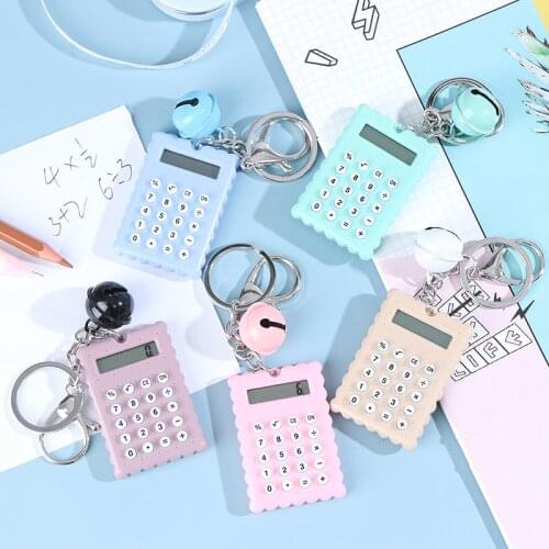 Portable Kawaii Mini Calculator Pocket Size 8 Digits Display Cartoon Mini Ultra-thin Button Cute Calculator School Supplies
