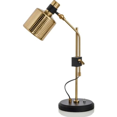 Postmodern metal style designer creative table lamp American style living room bedroom study model room personalized table lamp