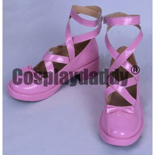 The Maid Dragon of Kobayashi-san Kanna Kamui Pink Cosplay Girls Summer Shoes S008
