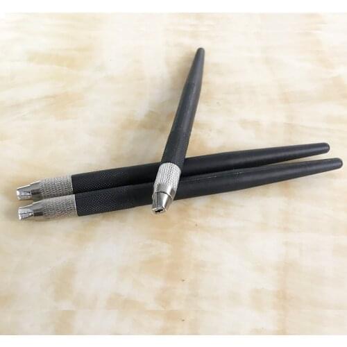 10PCS Manual Semi-Permanent Makeup Tattoo Pen on word Microblading Pen Eyebrow Tblack Pen black
