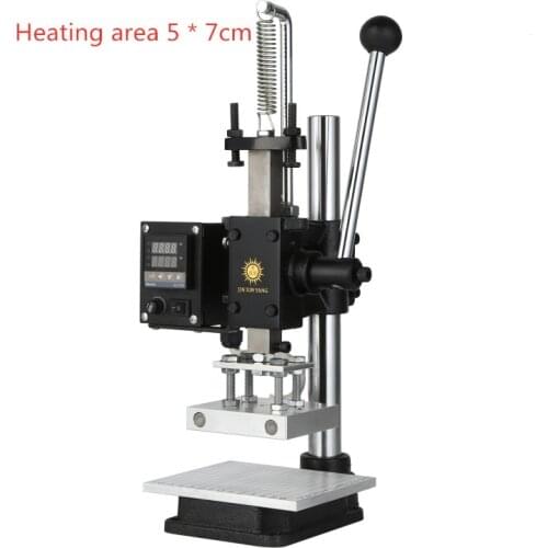 Manual hot pressing machine leather embossed aluminum foil bronzing hot stamping diamond cutting punching machine