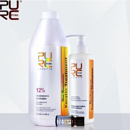 PURC Keratin 12% formalin 1000ml keratin hair straightening and deep cleaning hair shampoo hair care and skin care argan oil