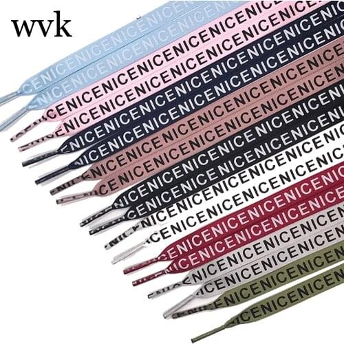 New fashion Letter ​Printed Laces Canvas Sneakers shoelaces shoe charms accessories 1CM Width Length 80/100CM/120CM/140CM/160CM