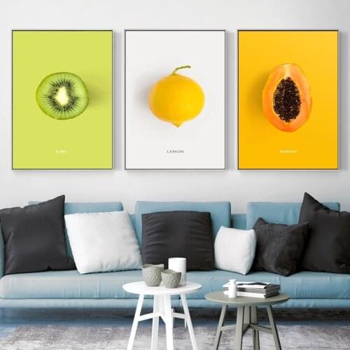 Nordic Pineapple Strawberry Canvas Painting Fruit Kitchen Posters and Prints Wall Art Picture for Kitchen Wall Decoration Cuadro