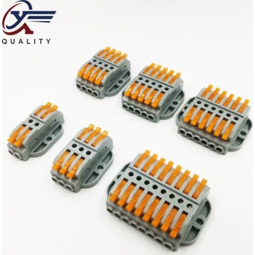 1PCS Wire Connector 2/3/4/5/6/8 pin New Universal Docking Fast Wiring Conductors push-in Terminal Block Electrical Equipment