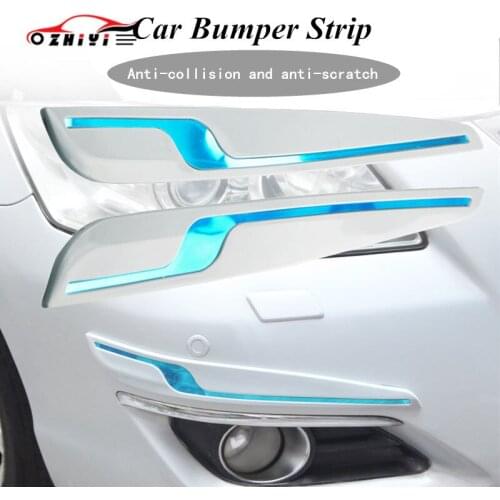 Car Styling PVC Soft Bumper Protector Decorative Strip Ascratch-proof and Collision-proof 4 Piece Guard Corner Strips Sticker