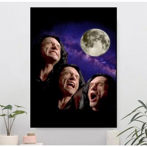 Three Wiseau Moon Wall Art Pictures Painting Wall Art for Living Room Home Office Hotel Apartment Décor