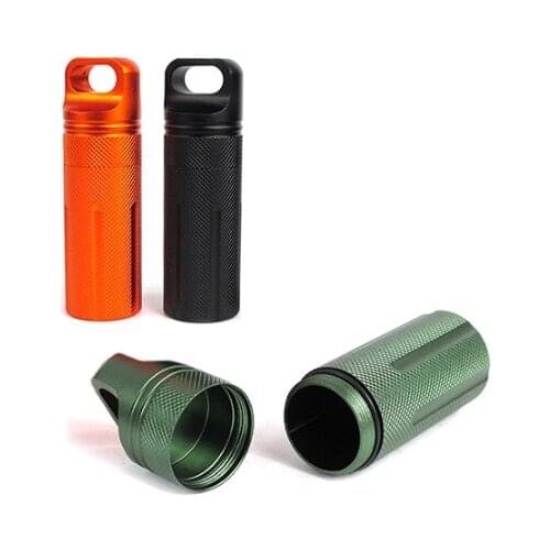 Outdoor Strong CNC Waterproof Emergency First Aid Kits Safety Survival Pill Bottle Aluminium Camping EDC Tank Box for Cigarettes