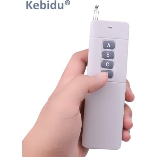 Universal 433MHz DC 9 Volt 4 Keys Wireless Remote Control 1000m Copy Code Cloning Annunciator Remote Control for Car Motorcycle