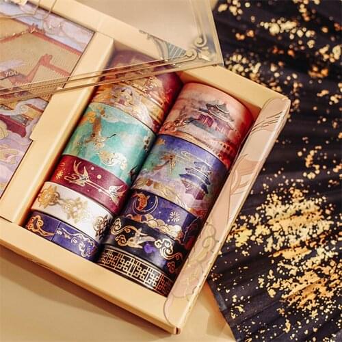 Washi Tape Scrapbooking Kawaii Stationery For School 2021 Free Shipping Masking Tape Assorted Stickers Papeleria Bullet Journal