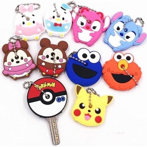 1pcs Cartoon Silicone Protective Key Case Cover For Key Control Home Accessories Supplies Dust Cover key covers for house keys