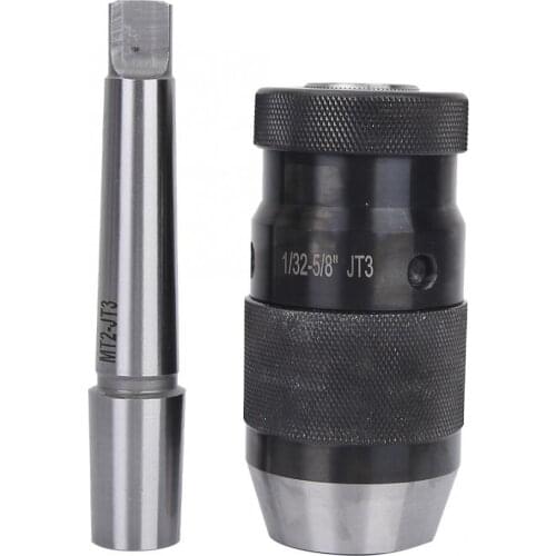 1/32 5/8" JT3 Pro-Series Keyless Drill Chuck & JT3-MT2 Straight Shank Arbor CNC Milling Collet Chuck