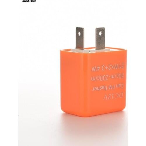 1PC 2 Pins 50C/m-200C/m 12V Flash Speed Adjustable Motorcycle Turn Light Signal Indicator Resistor Motor LED Flasher Relay Fix
