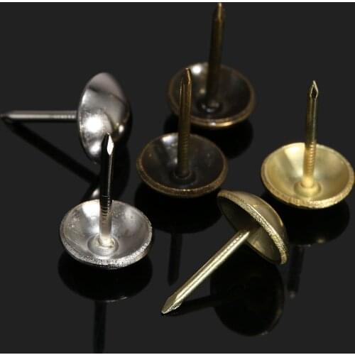 100pcs Furnitures Upholstery Tacks Stud Antique Wooden Jewelry Box Hardware Decorative Nails Bronze 11*17mm