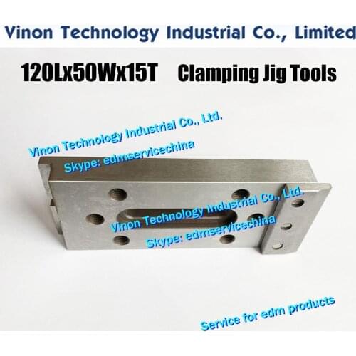 120Lx50Wx15tmm Z023-120 edm Jig Tools Parts (stainless steel) for all wire-cut-edm machines, Double-sided clamping