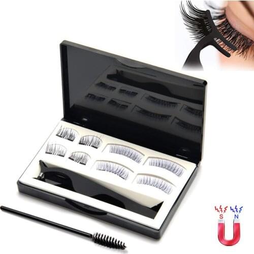 4 Pairs Magnetic Eyelashs Eyeliner False Eyelashes Dramatic Volume Lashes Eyelash Extension Makeup faux Eyelashes Curler